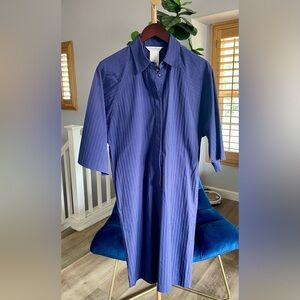 NWOT Max Mara Shirt Dress Pleated Short Sleeve Women’s Size 8